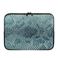 Steel Blue Snakeskin Print Laptop Sleeve
