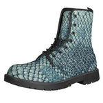 Steel Blue Snakeskin Print Backpack