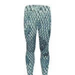 Steel Blue Snakeskin Print Men's leggings