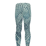 Steel Blue Snakeskin Print Men's leggings