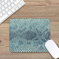 Steel Blue Snakeskin Print Mouse Pad