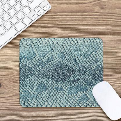 Steel Blue Snakeskin Print Mouse Pad