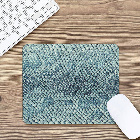 Steel Blue Snakeskin Print Mouse Pad