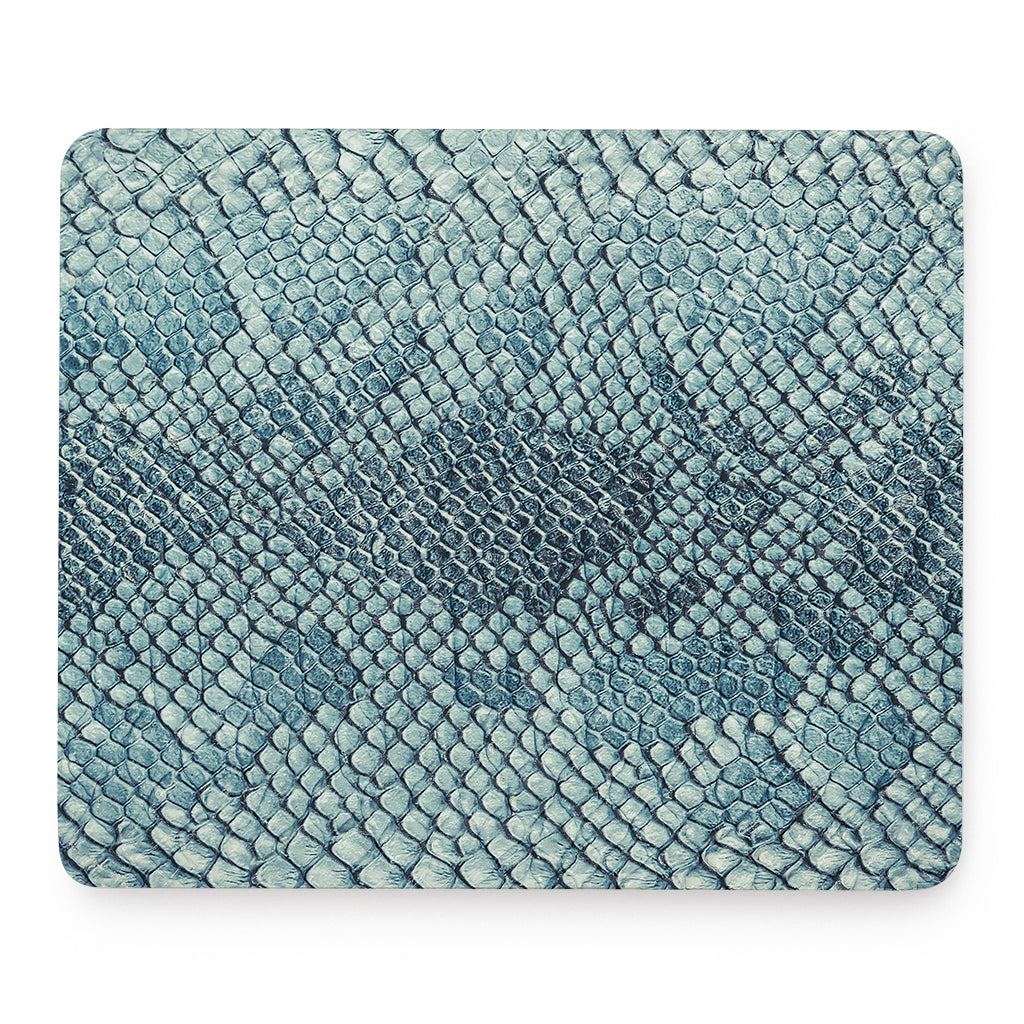 Steel Blue Snakeskin Print Mouse Pad