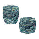 Steel Blue Snakeskin Print Office Chair Cover