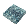 Steel Blue Snakeskin Print Outdoor Seat Cushion Cover