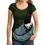 Steel Blue Snakeskin Print Pet Sling Carrier