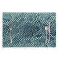 Steel Blue Snakeskin Print Placemat