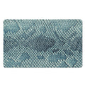 Steel Blue Snakeskin Print Polyester Doormat