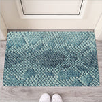 Steel Blue Snakeskin Print Rubber Doormat