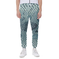 Steel Blue Snakeskin Print Joggers