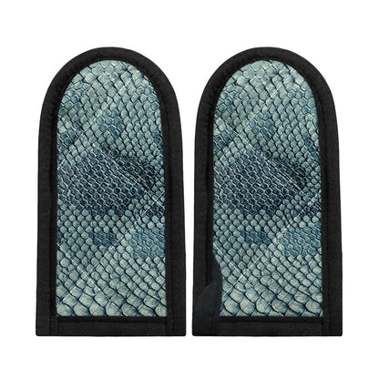 Steel Blue Snakeskin Print Skillet Handle Cover