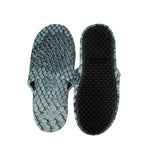 Steel Blue Snakeskin Print Slippers