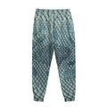 Steel Blue Snakeskin Print Sweatpants