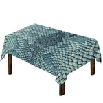 Steel Blue Snakeskin Print Tablecloth