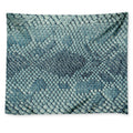 Steel Blue Snakeskin Print Tapestry