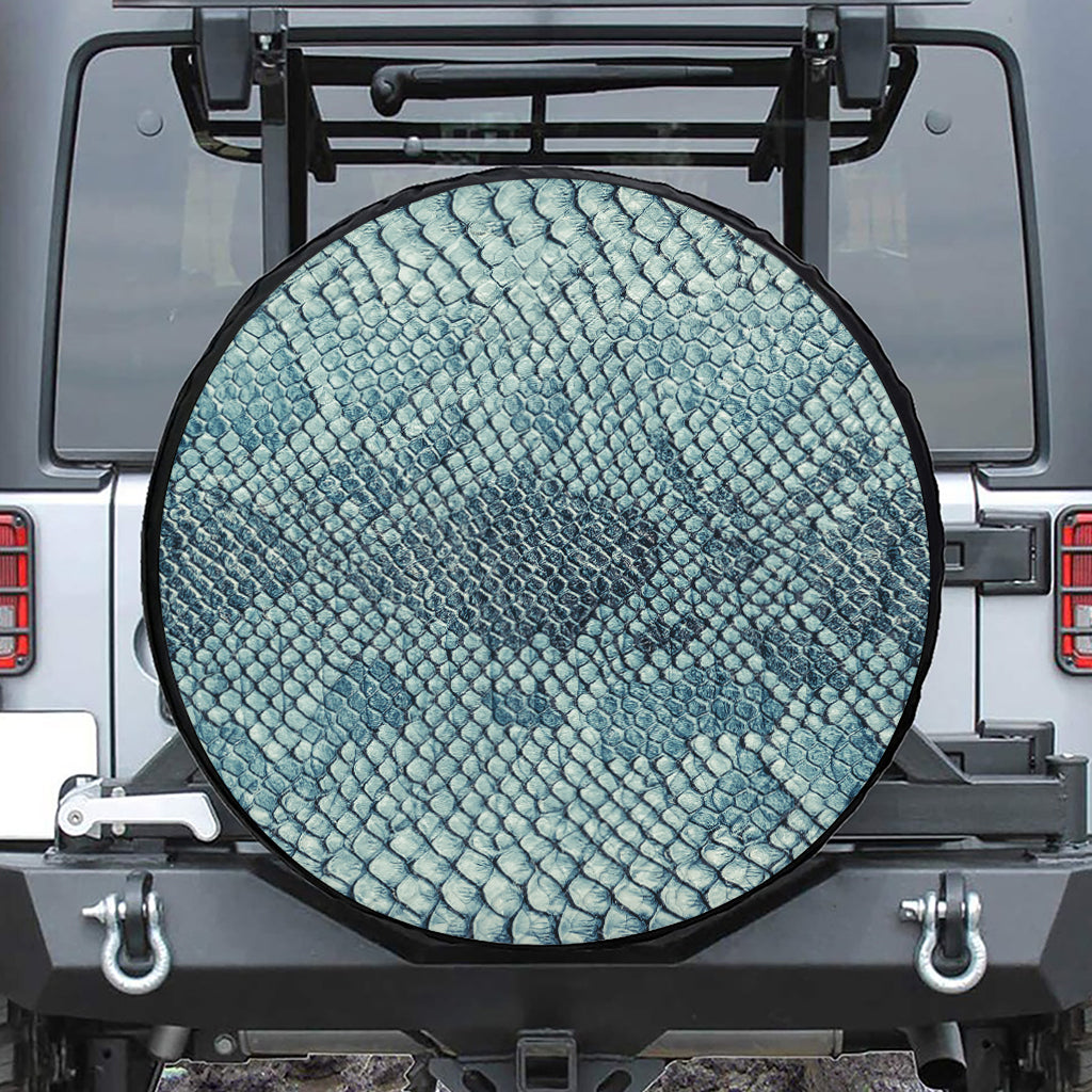 Steel Blue Snakeskin Print Tire Cover