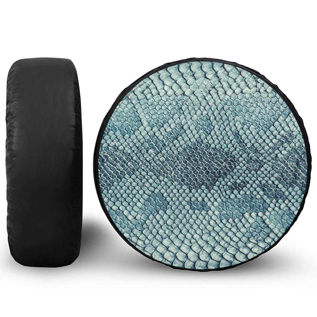 Steel Blue Snakeskin Print Tire Cover