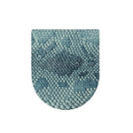 Steel Blue Snakeskin Print Toilet Lid Cover