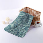 Steel Blue Snakeskin Print Towel