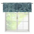 Steel Blue Snakeskin Print Window Valance