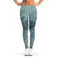 Steel Blue Snakeskin Print Women's Leggings