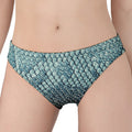 Steel Blue Snakeskin Print Women's Panties