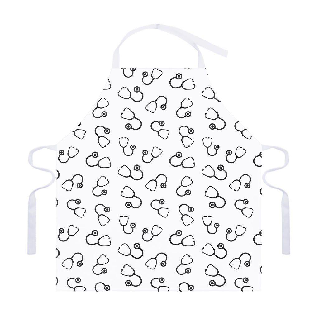 Stethoscope Sign Pattern Print Adjustable Apron