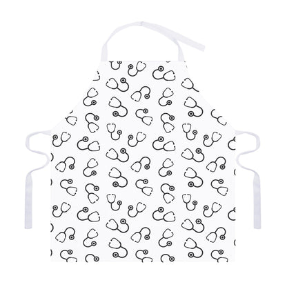 Stethoscope Sign Pattern Print Adjustable Apron