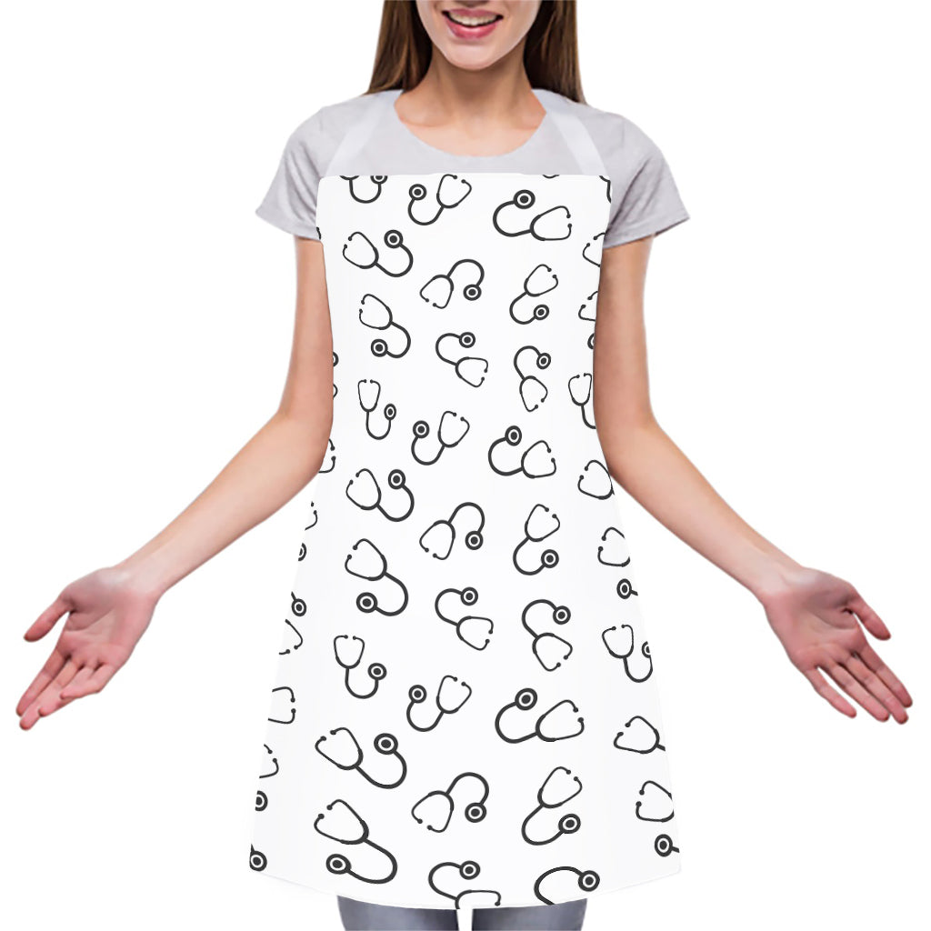 Stethoscope Sign Pattern Print Adjustable Apron