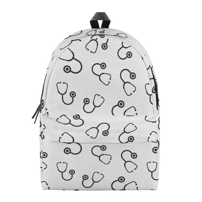 Stethoscope Sign Pattern Print Backpack