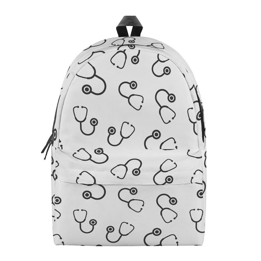 Stethoscope Sign Pattern Print Backpack