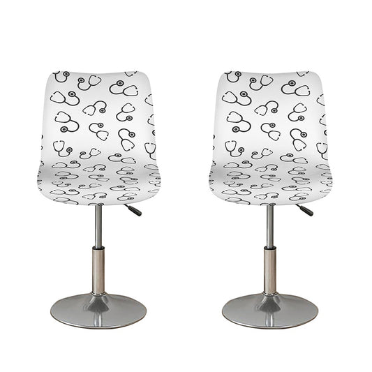 Stethoscope Sign Pattern Print Bar Stool Covers
