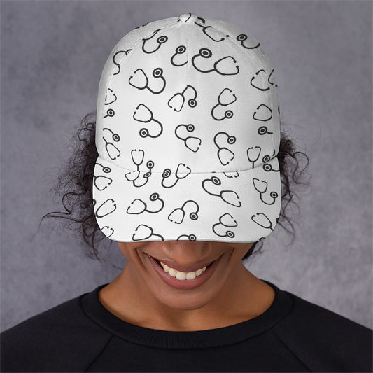 Stethoscope Sign Pattern Print Baseball Cap