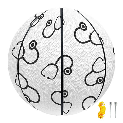 Stethoscope Sign Pattern Print Basketball