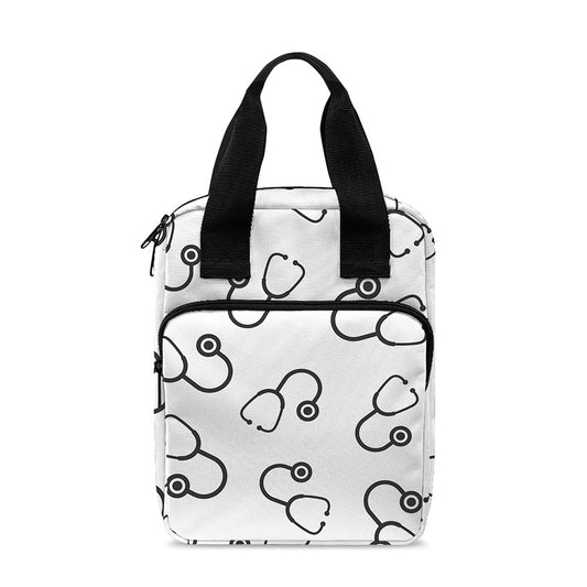 Stethoscope Sign Pattern Print Bible Tote Bag