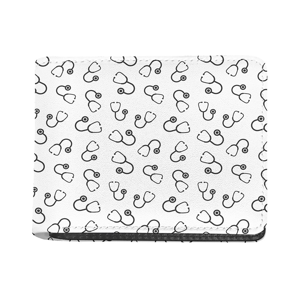 Stethoscope Sign Pattern Print Bifold Wallet
