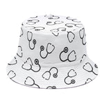 Stethoscope Sign Pattern Print Bucket Hat