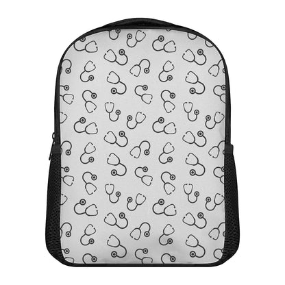 Stethoscope Sign Pattern Print Casual Backpack
