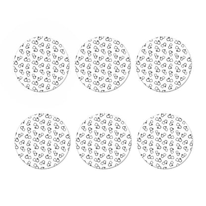 Stethoscope Sign Pattern Print Coaster Set