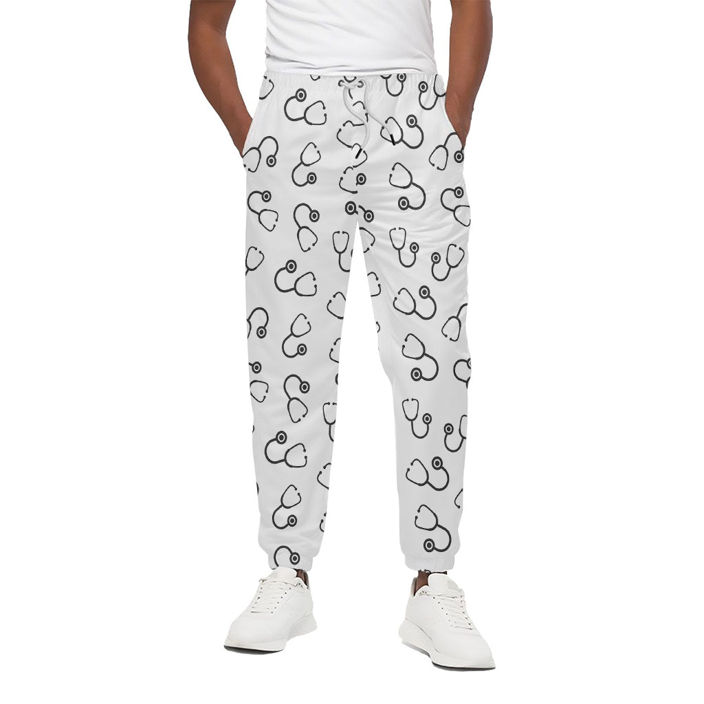 Stethoscope Sign Pattern Print Cotton Pants