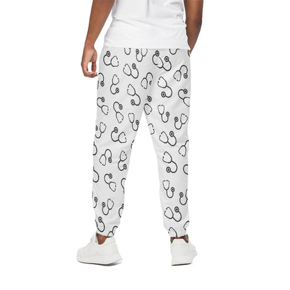 Stethoscope Sign Pattern Print Cotton Pants
