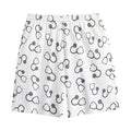 Stethoscope Sign Pattern Print Cotton Shorts