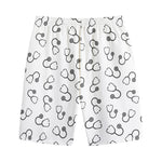 Stethoscope Sign Pattern Print Cotton Shorts