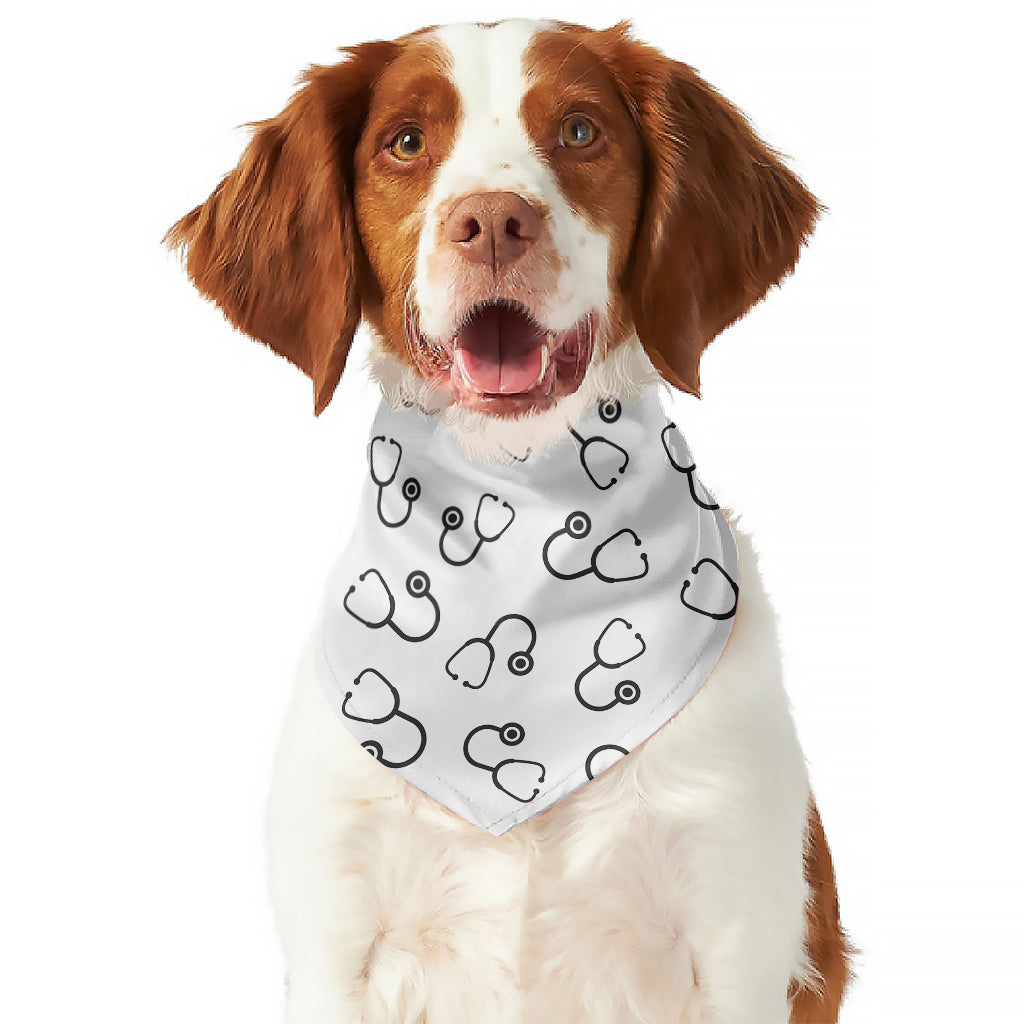 Stethoscope Sign Pattern Print Dog Bandana