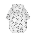 Stethoscope Sign Pattern Print Dog Zip Up Hoodie