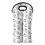Stethoscope Sign Pattern Print Double Neoprene Wine Tote
