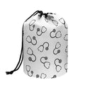 Stethoscope Sign Pattern Print Drawstring Makeup Bag