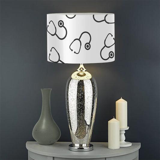 Stethoscope Sign Pattern Print Drum Lamp Shade