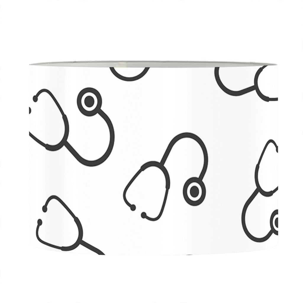 Stethoscope Sign Pattern Print Drum Lamp Shade